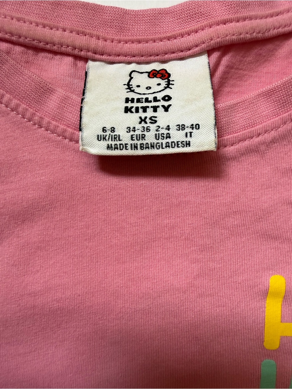 Hello Kitty Women’s XS Pink Graphic T Shirt Sanrio Short Sleeve Tee - Picture 3 of 9